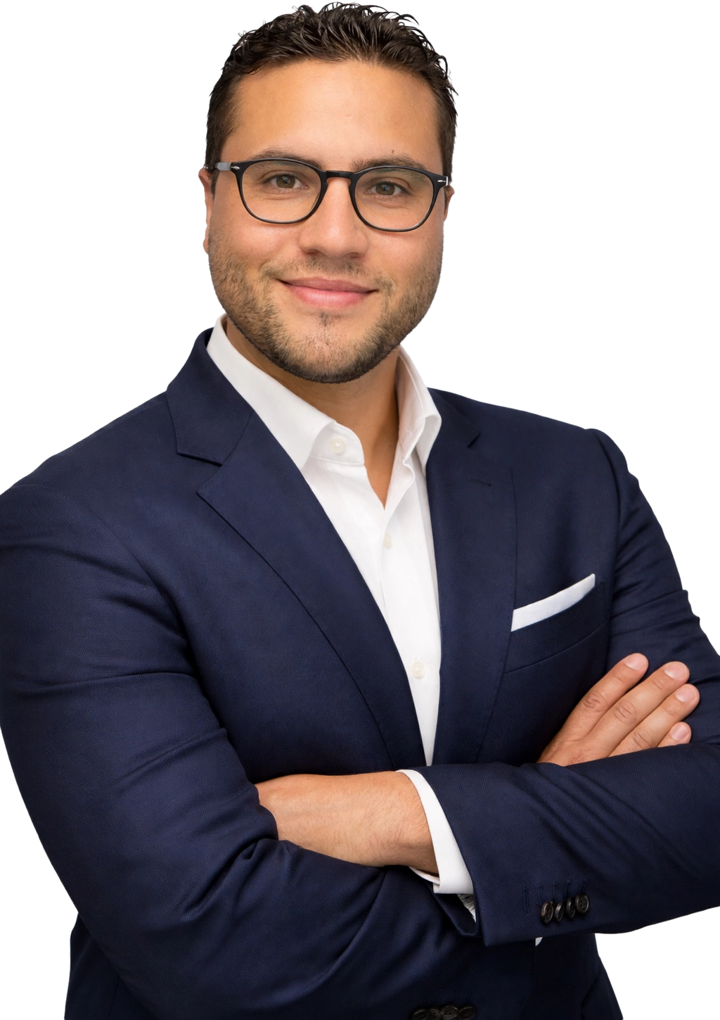 Portrait of Eric Pujols, arms crossed